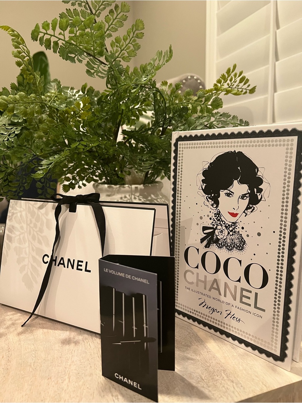 CHANEL Gift bundle with Illustrated Coco coffee table book+mini mascara+gift bag